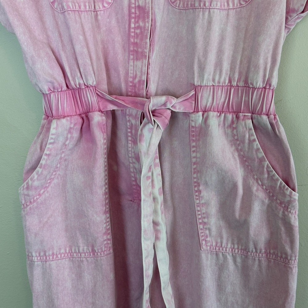 Simply Southern pink "Denim" Jumpsuit women’s size large - Picture 7 of 16